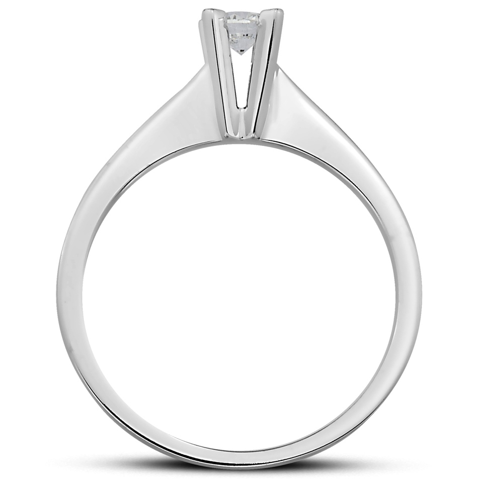 Solid Gold 0.2 ct Diamond Solitaire Ring