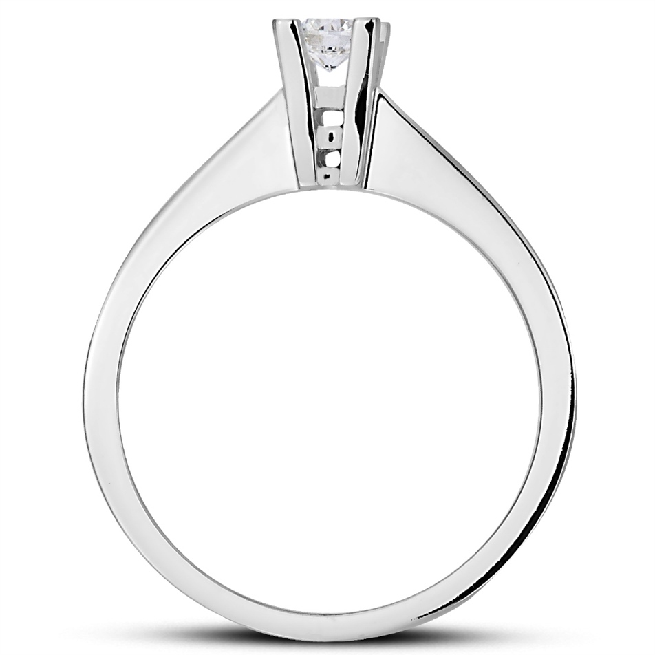 Solid Gold 0.2 ct Diamond Solitaire Classic Ring