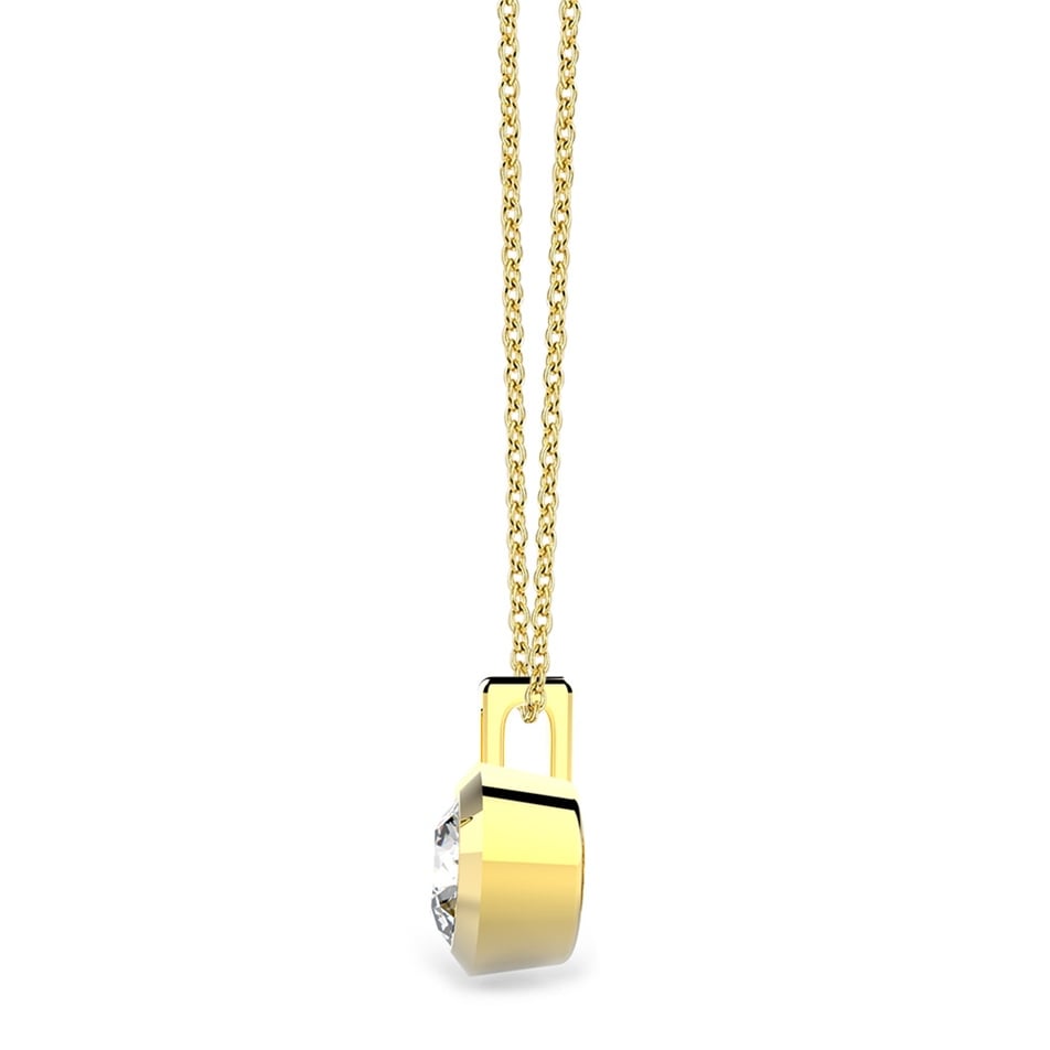 Solid Gold 0.22 carat Diamond Solitaire Necklace