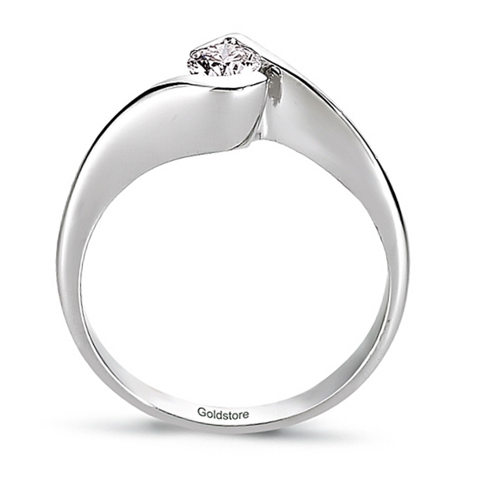 Solid Gold 0.22 ct Diamond Solitaire Ring