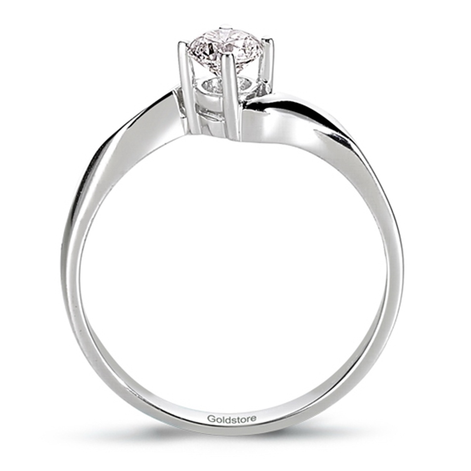 Solid Gold 0.29 ct Diamond Solitaire Ring