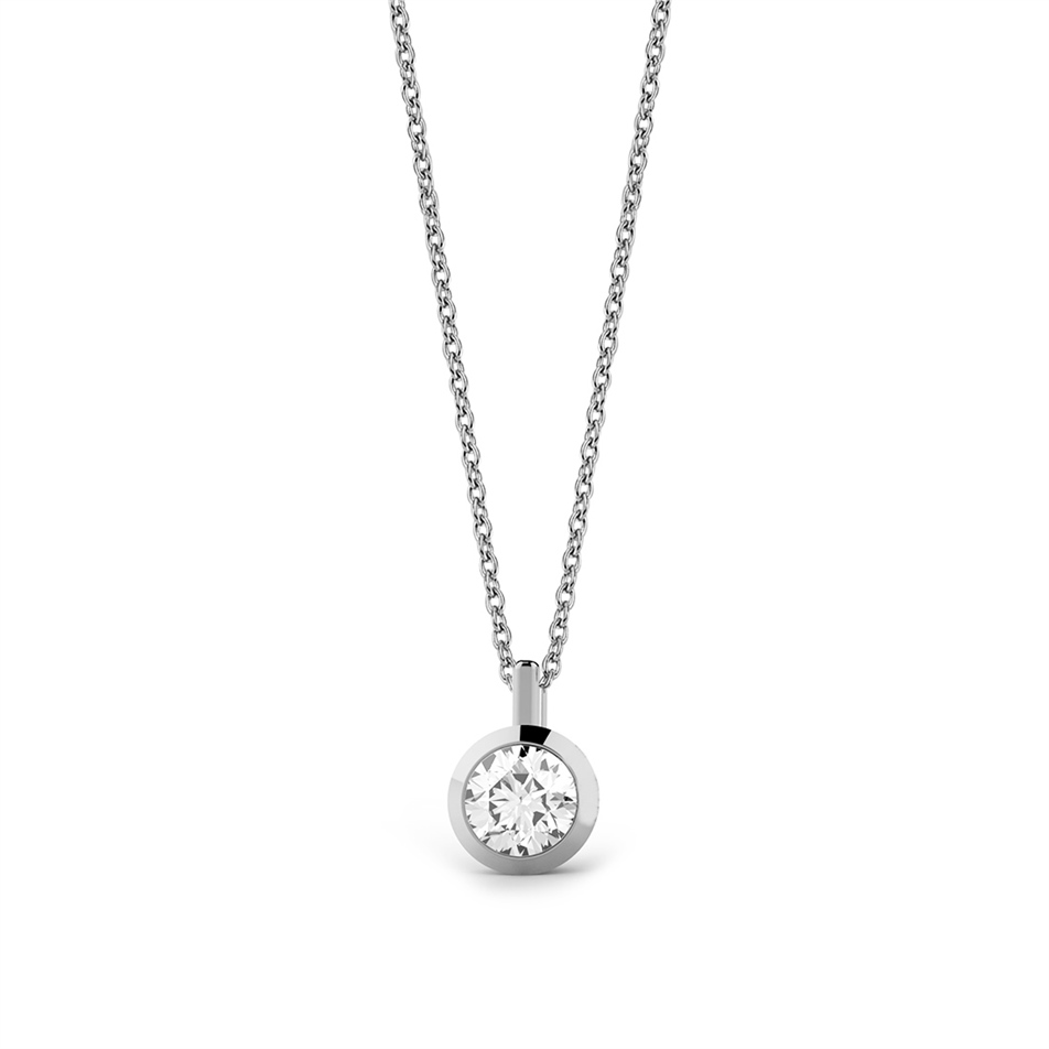 Solid Gold 0.3 carat Diamond Solitaire Necklace