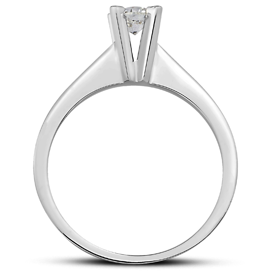 Solid Gold 0.3 ct Diamond Solitaire Classic Ring
