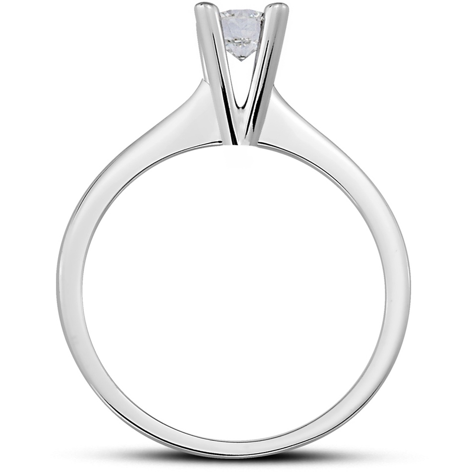 Solid Gold 0.3 ct Diamond Solitaire Classic Ring