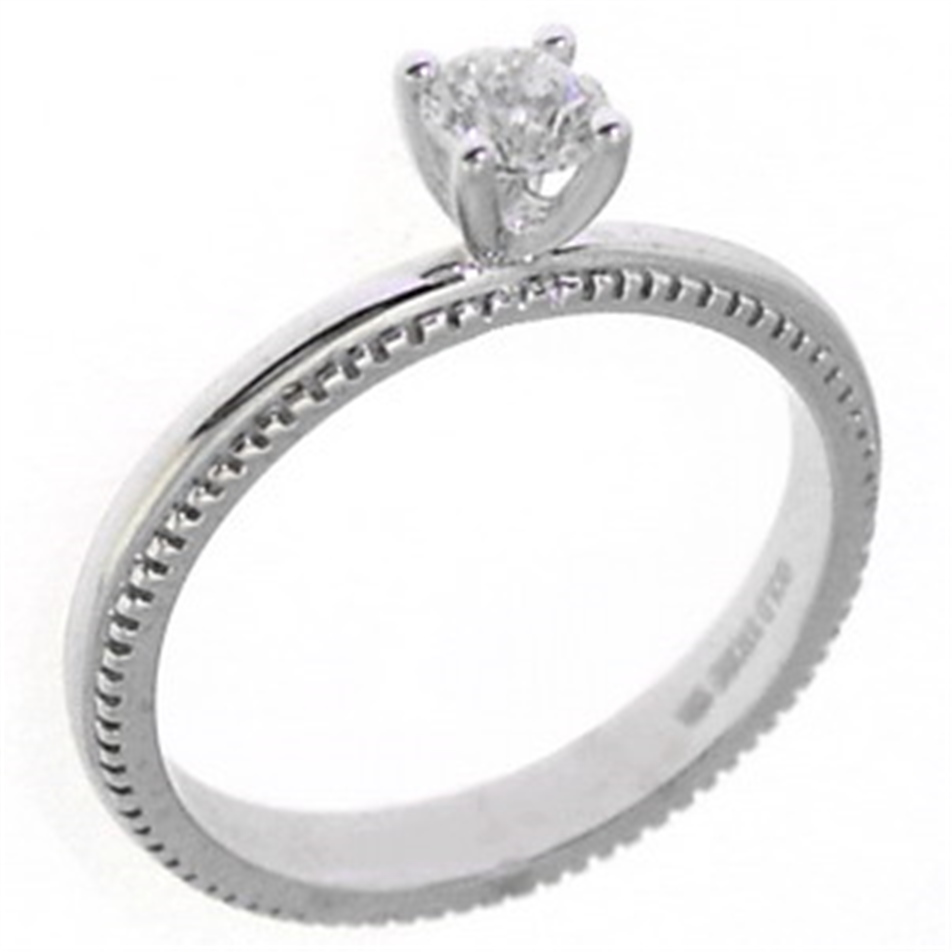Solid Gold 0.32 ct Diamond Solitaire Ring