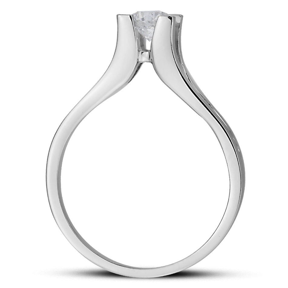 Solid Gold 0.4 ct Diamond Solitaire Classic Ring