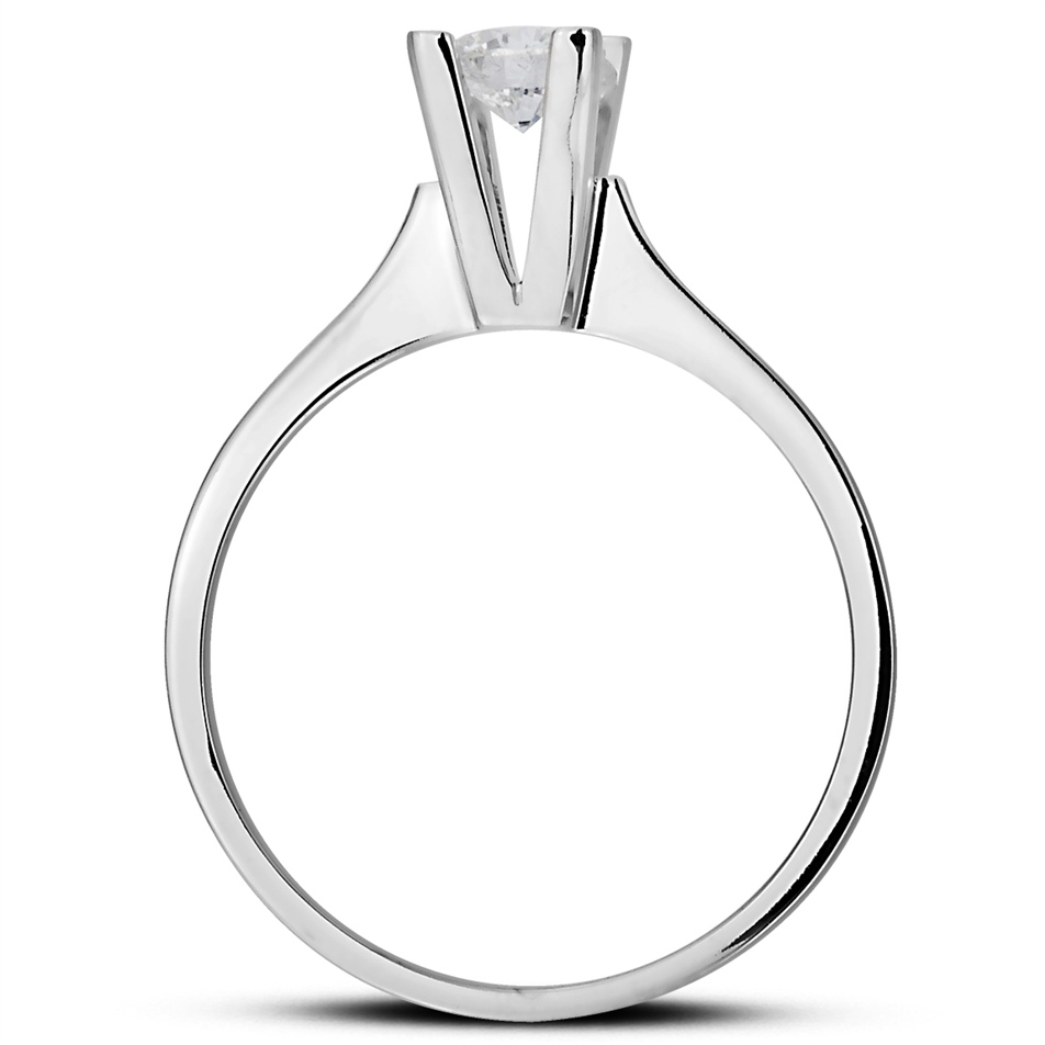 Solid Gold 0.4 ct Diamond Solitaire Classic Ring