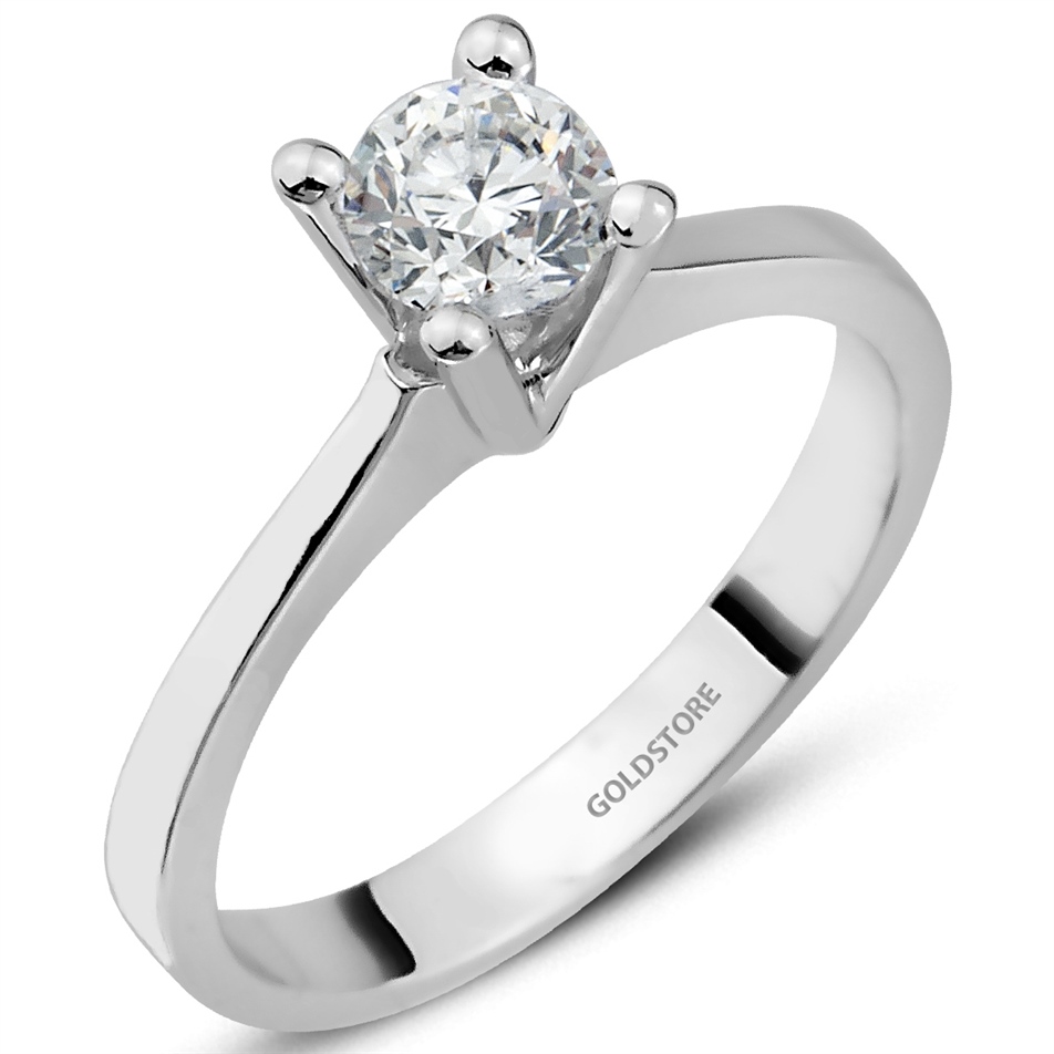 Solid Gold 0.4 ct Diamond Solitaire Ring