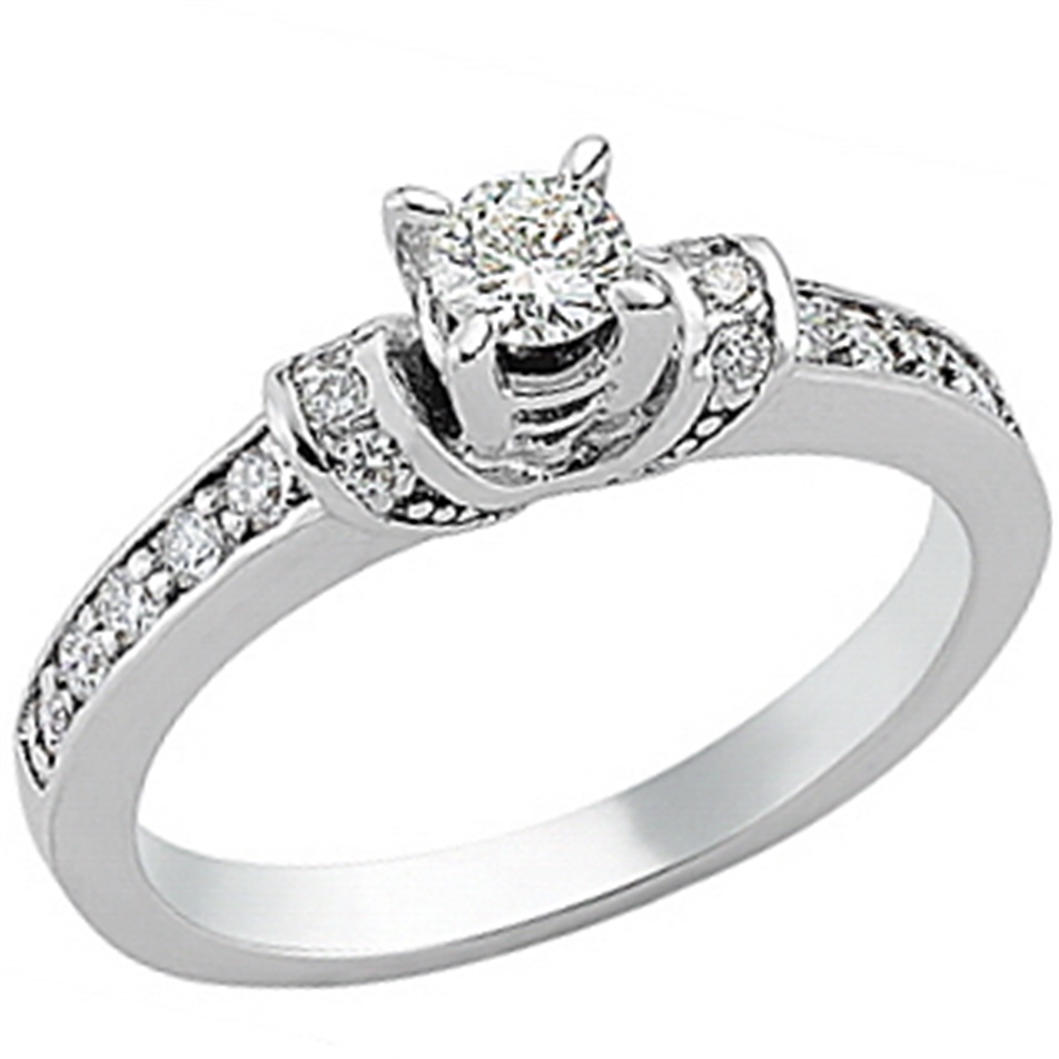 Solid Gold 0.4 ct Diamond Solitaire Ring