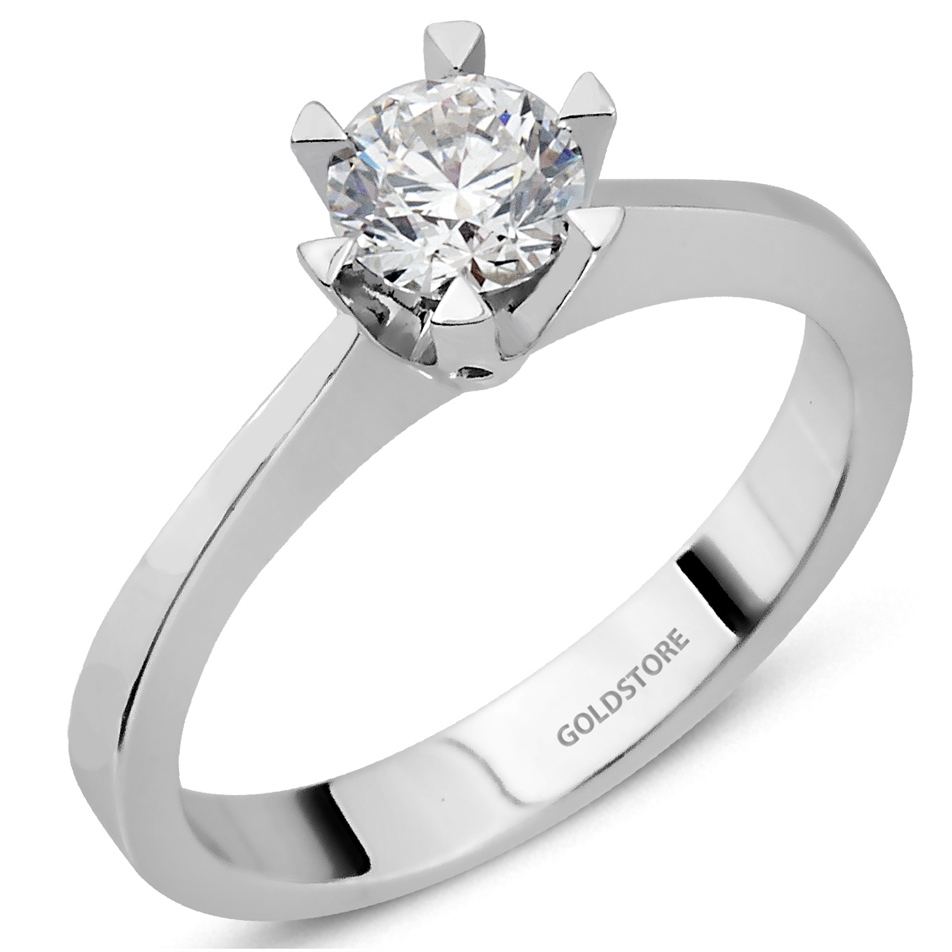 Solid Gold 0.45 ct Diamond Solitaire Classic Ring