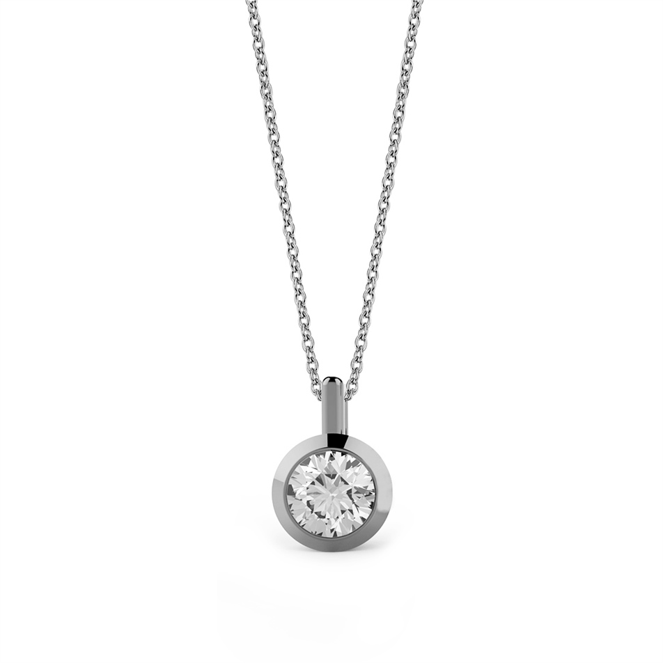 Solid Gold 0.5 carat Diamond Solitaire Classic Necklace