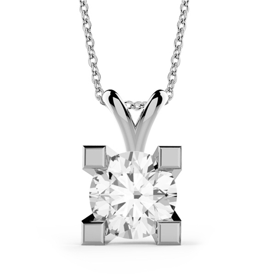 Solid Gold 0.5 carat Diamond Solitaire Classic Necklace