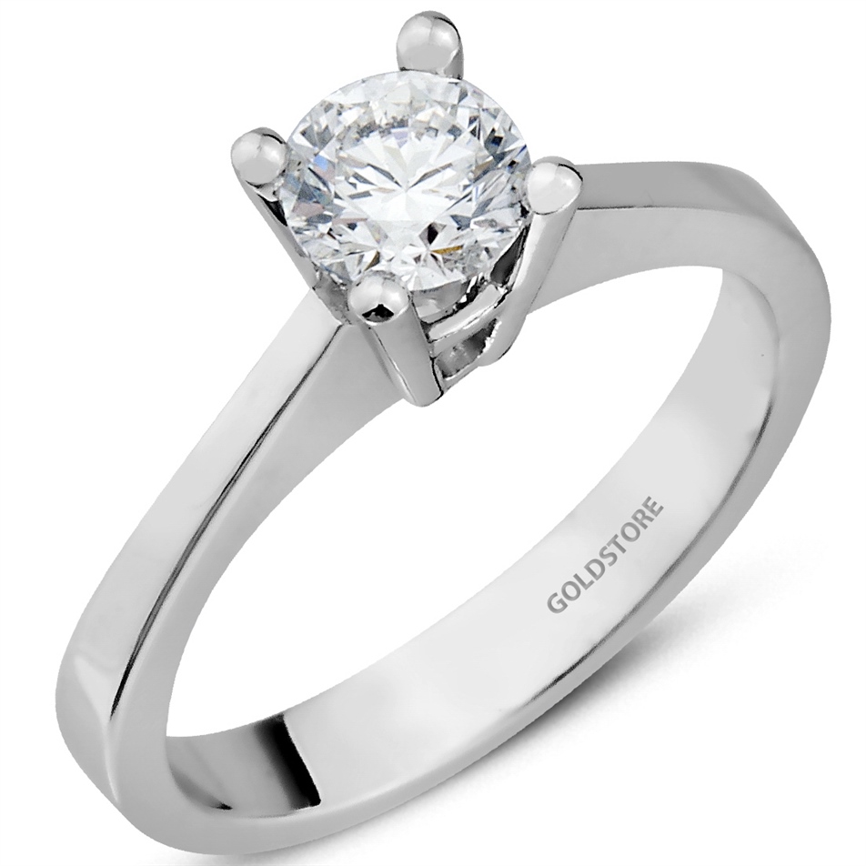 Solid Gold 0.5 ct Diamond Solitaire Ring