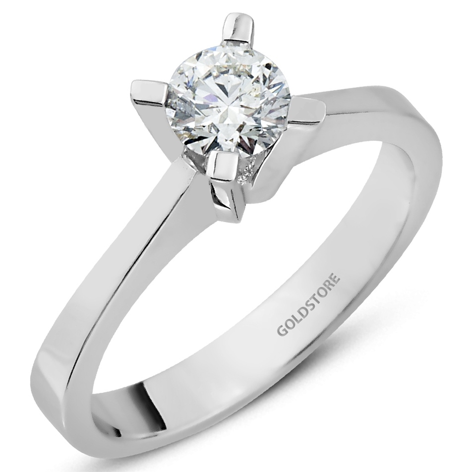 Solid Gold 0.5 ct Diamond Solitaire Ring