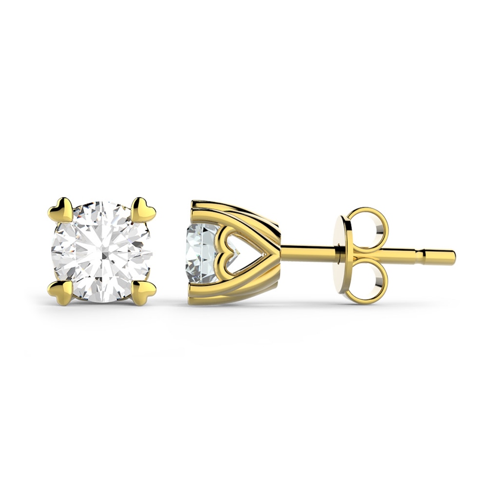 Goldstore-0.8 ct. Pırlanta Tektaş Küpe