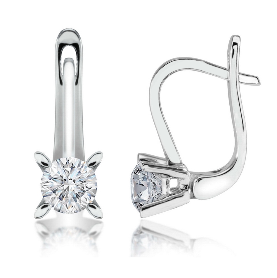 Goldstore-0.84 ct. Pırlanta Tektaş Küpe