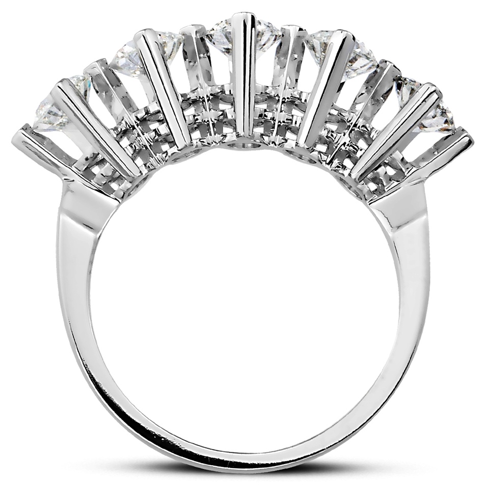 Solid Gold 1.84 ct Diamond Five Stone Ring