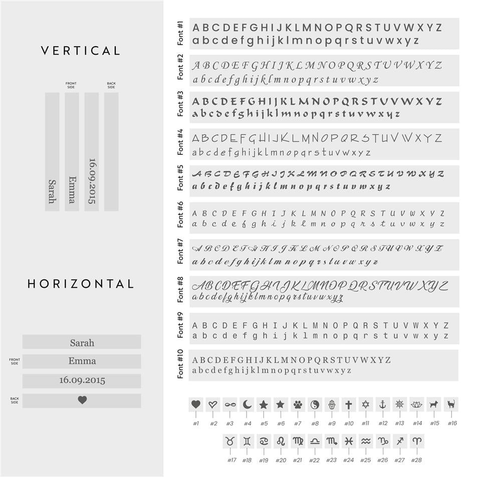 Solid Gold Engraved Urn Bar Necklace