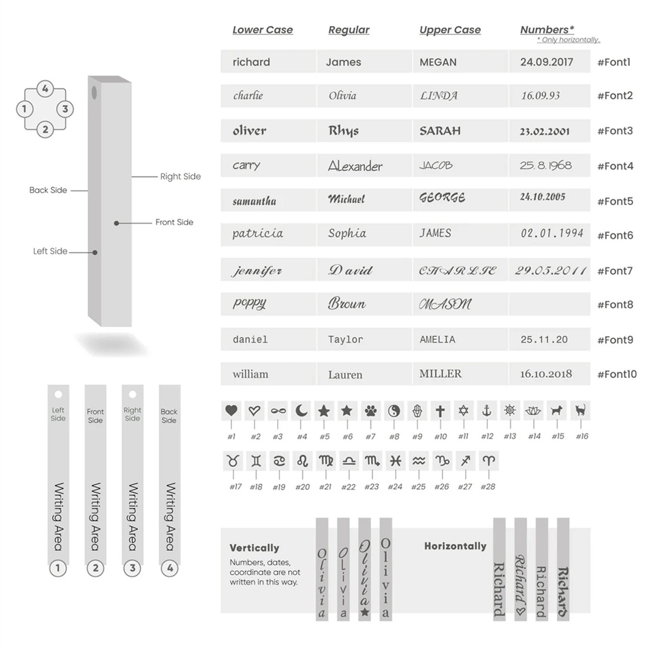 Solid Gold Custom Vertical Cremation Urn Bar Pendant
