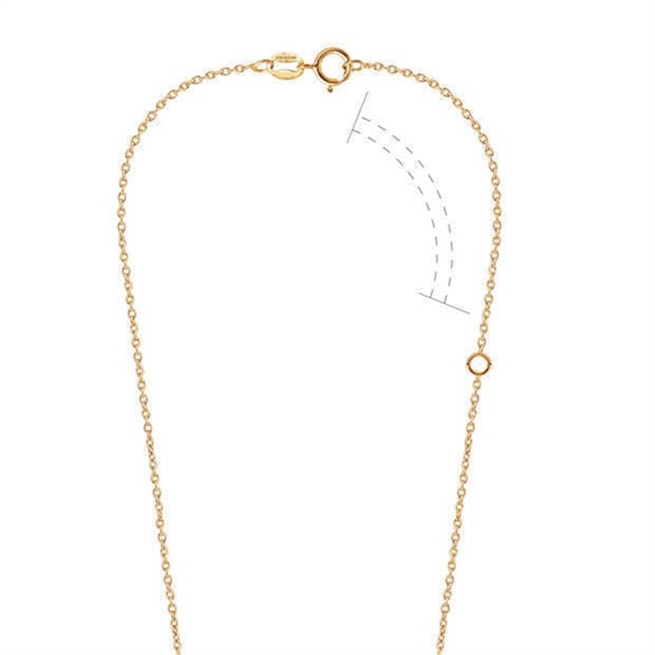 Solid Gold Double Horn Necklace