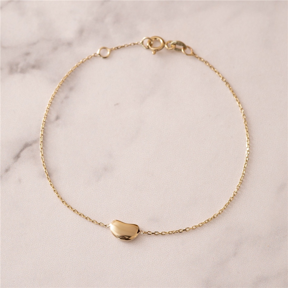 Solid Gold Little Bean Bracelet