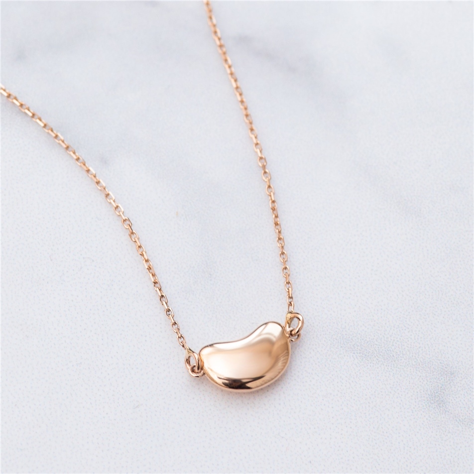 Solid Gold Little Bean Necklace