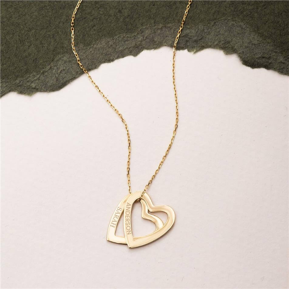Solid Gold Open Heart Pendant