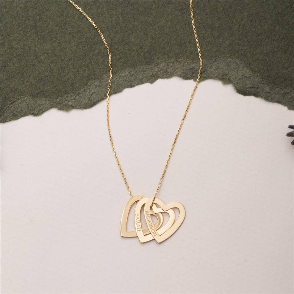 Solid Gold Open Heart Pendant