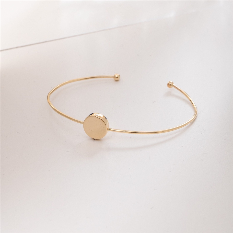 Solid Gold Custom Circle Urn Bangle