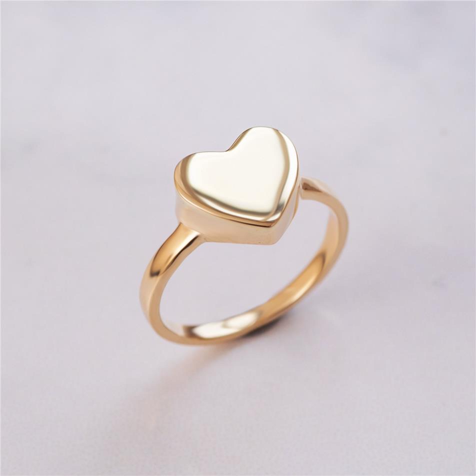 Solid Gold Heart Urn Ring