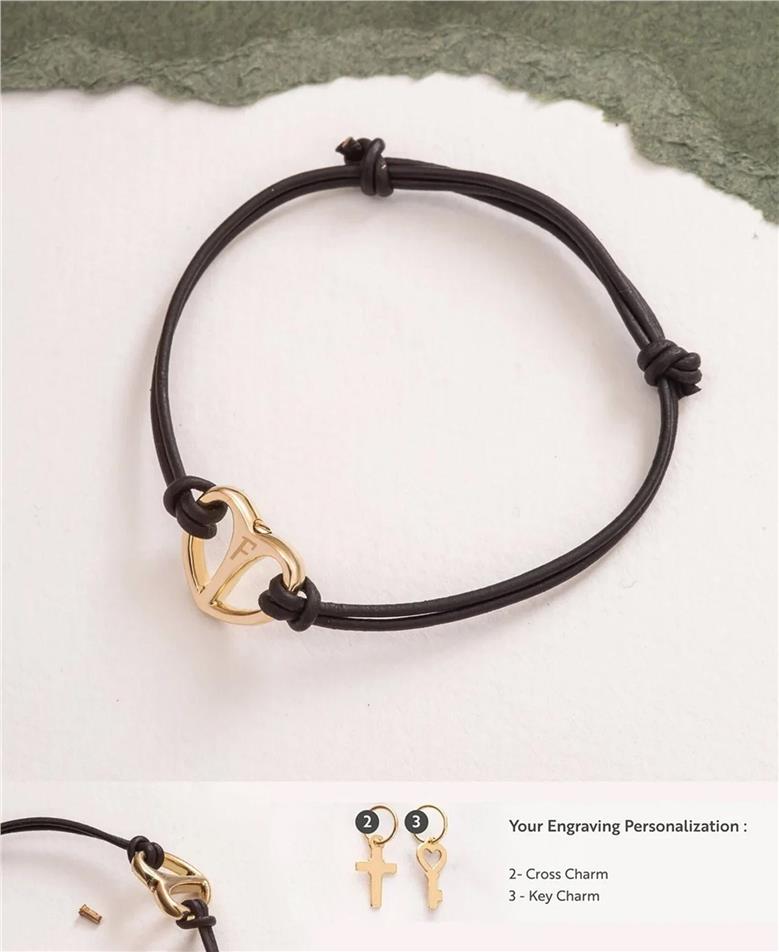 Solid Gold Heart Urn Bracelet