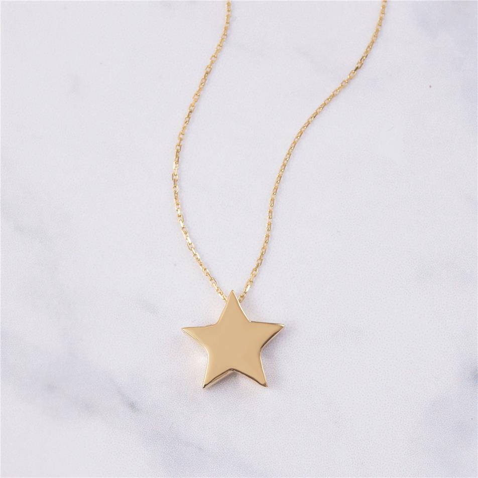 Solid Gold Mini Star Urn Pendant