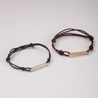 Solid Gold Bar Rope Custom Bracelet