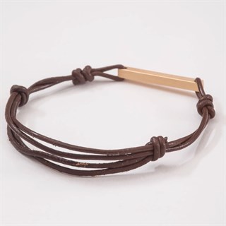 Solid Gold Bar Rope Custom Bracelet