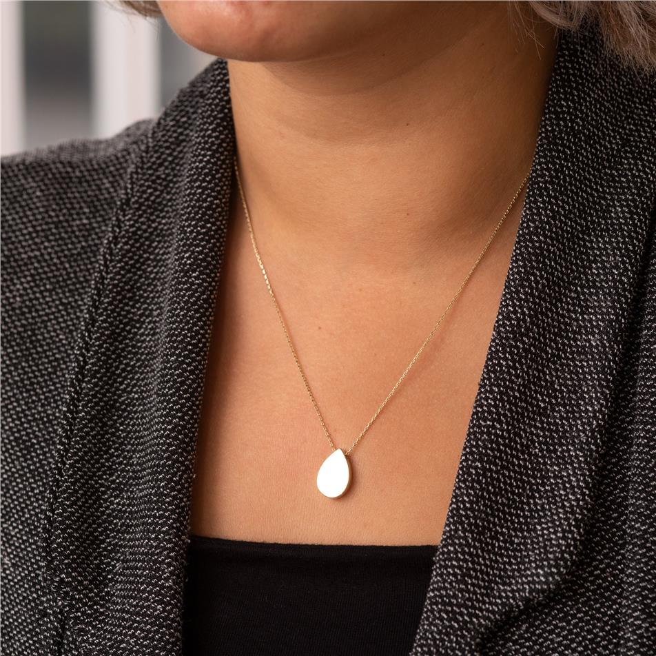 Solid Gold Tear Drop Urn Necklace