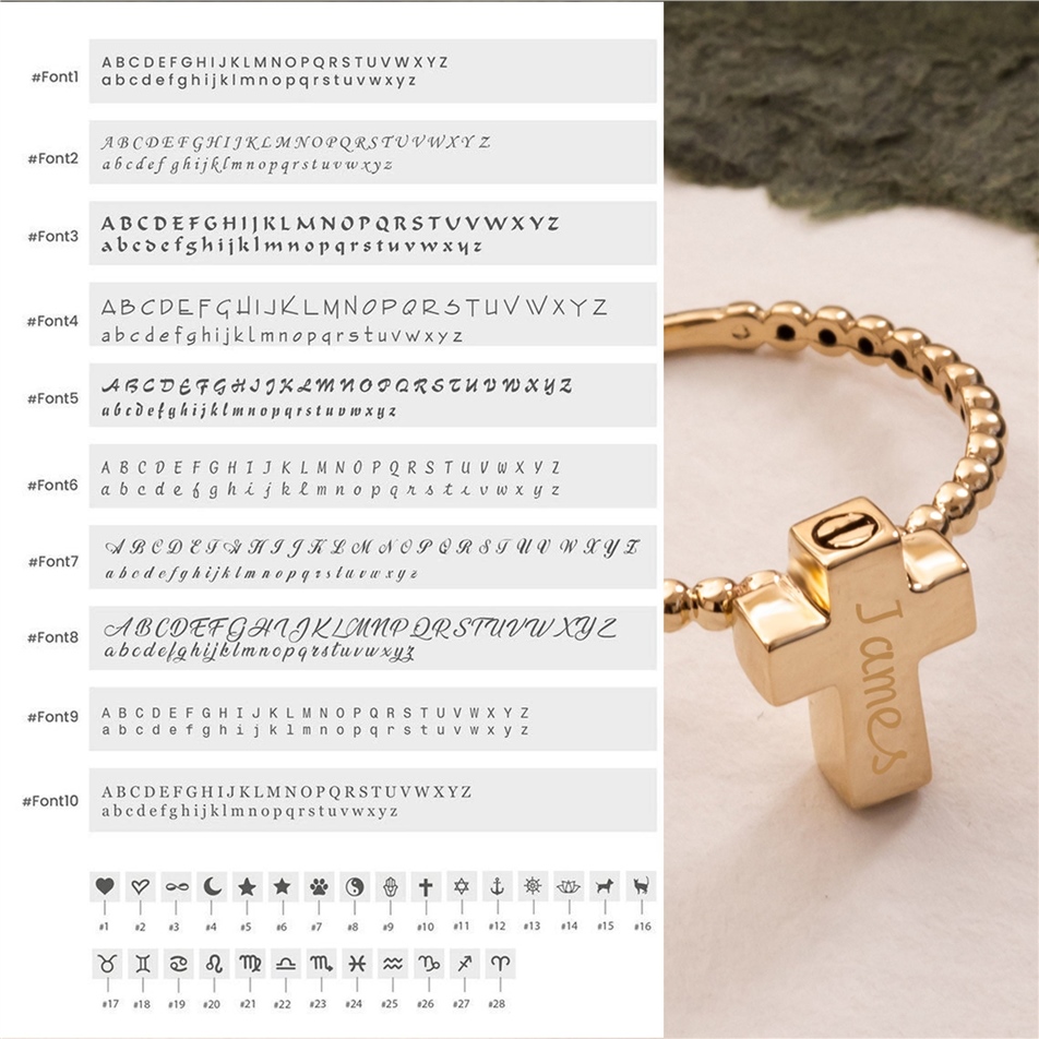 Solid Gold Cross Cremation Ring