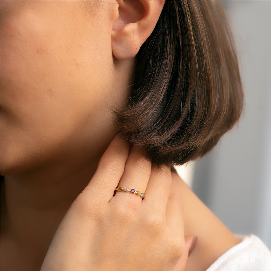 Solid Gold Chakra Ring
