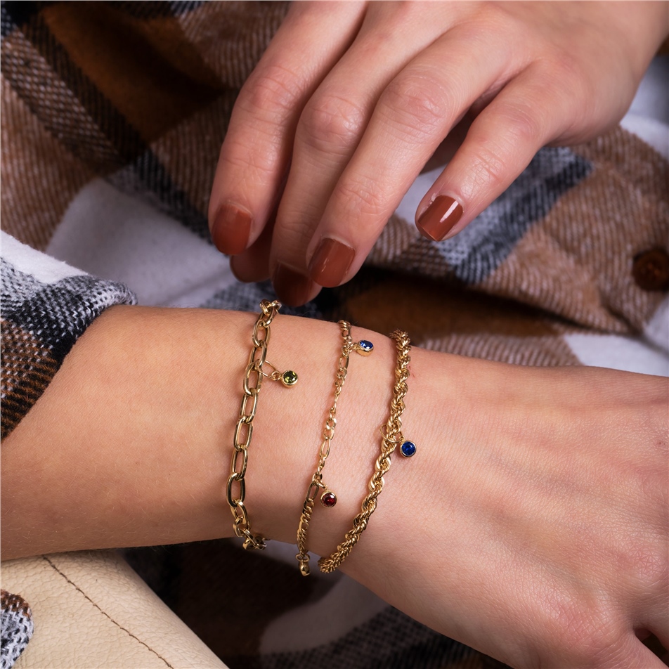 Solid Gold Birthstone Charm