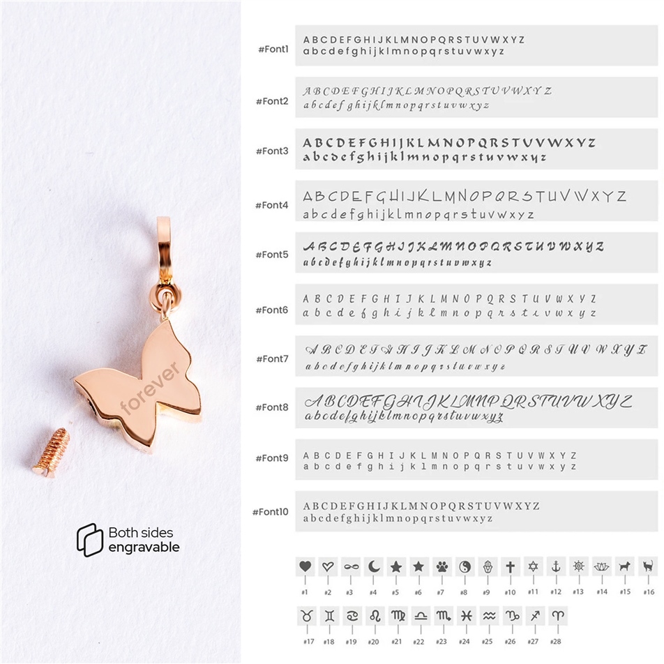 Solid Gold Butterfly Urn Necklace