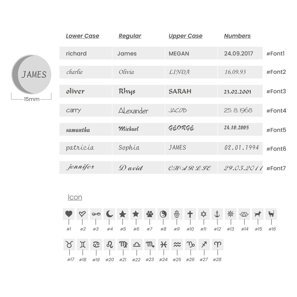 Solid Gold Crescent Moon And Engraved Name Medallion Necklace