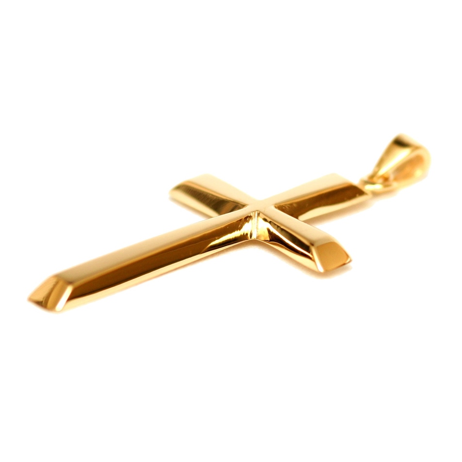 Solid Gold Cross Necklace