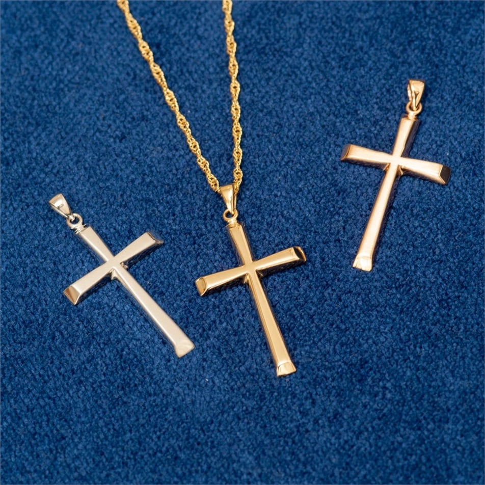 Solid Gold Cross Necklace
