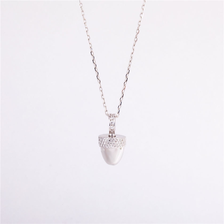 Solid Gold Acorn Nut Urn Necklace