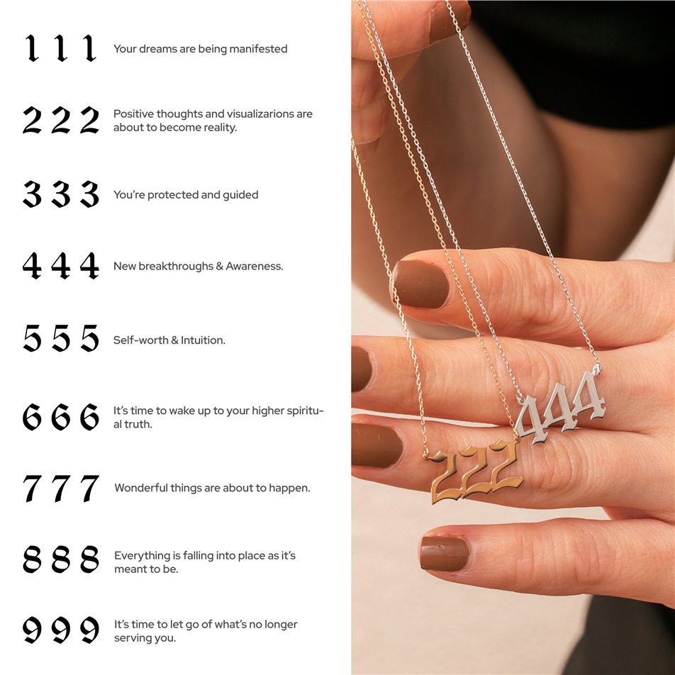 Altın Melek Sayıları Kolye