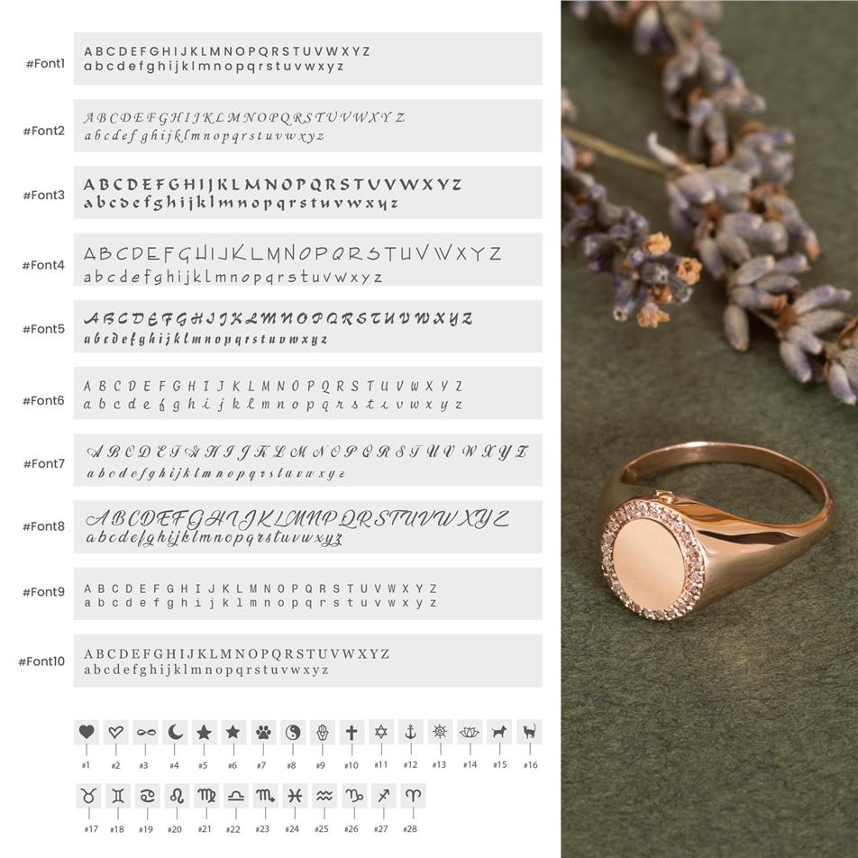 Solid Gold Diamond Signet Urn Ring