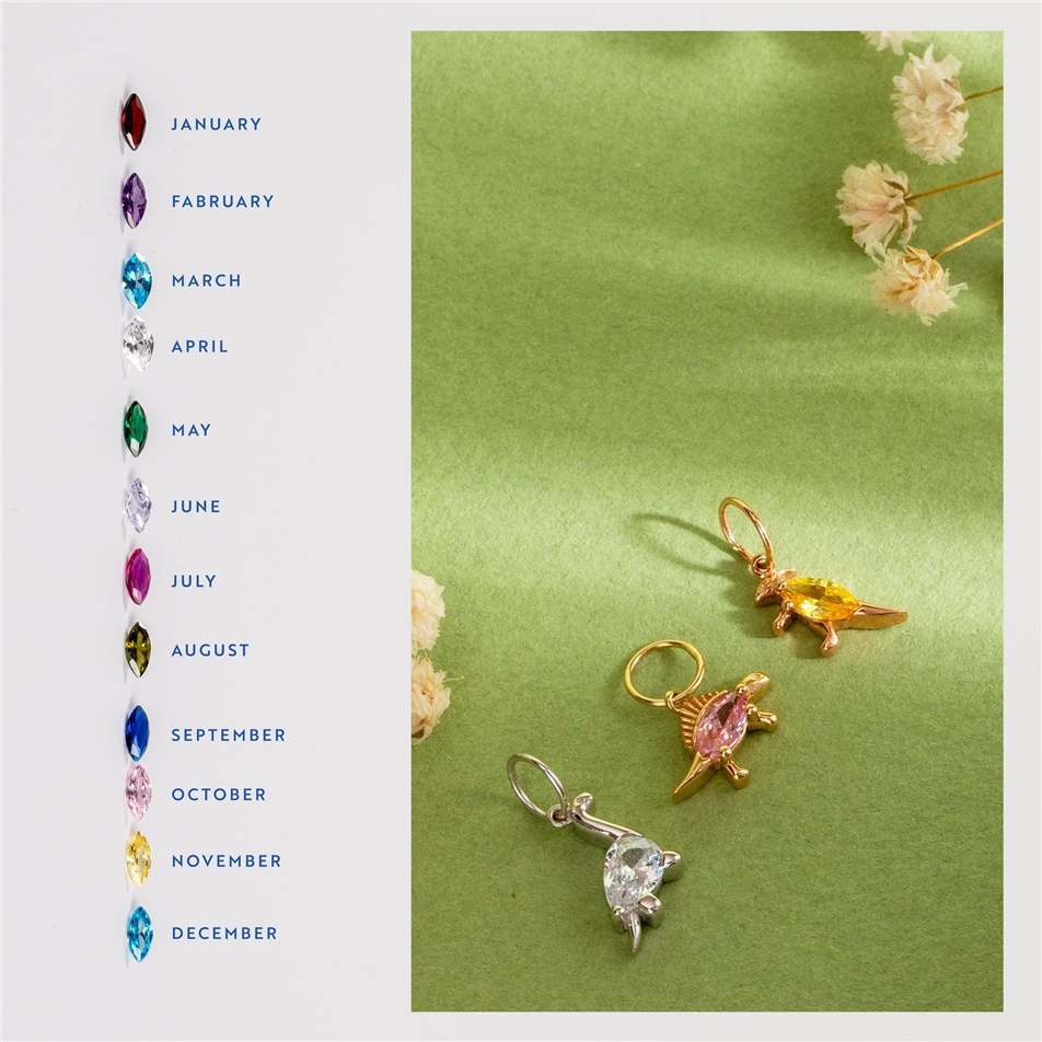 Solid Gold Dinosaur Charm Pendant