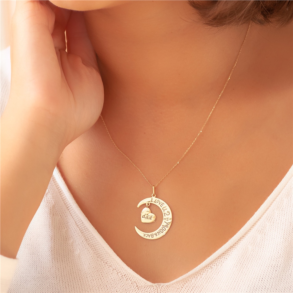 Altın İsimli Ay Kolye