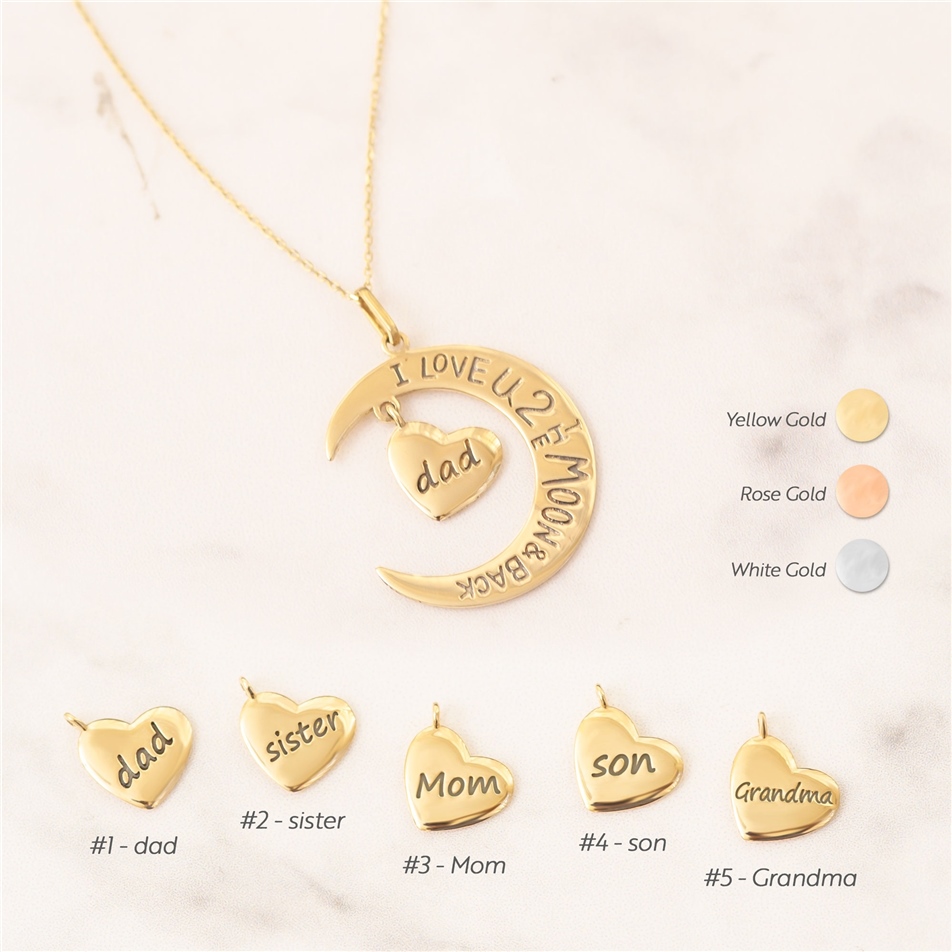 Altın İsimli Ay Kolye