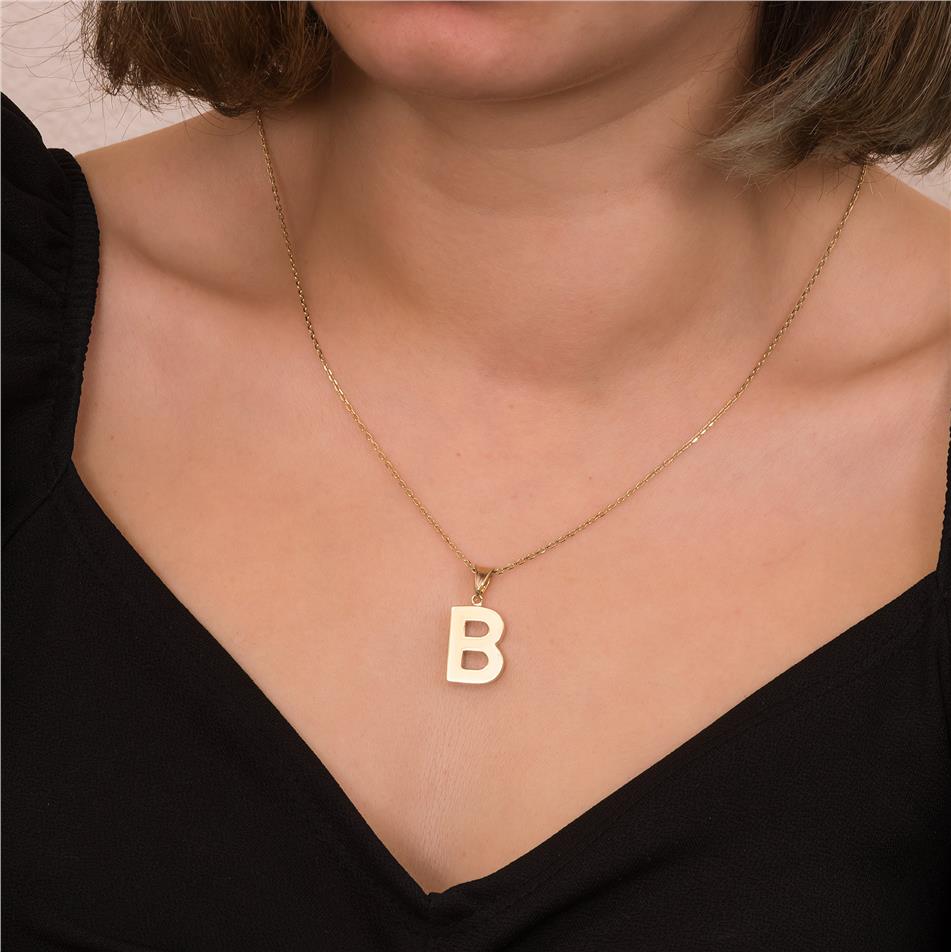 Solid Gold Initial Urn Pendant