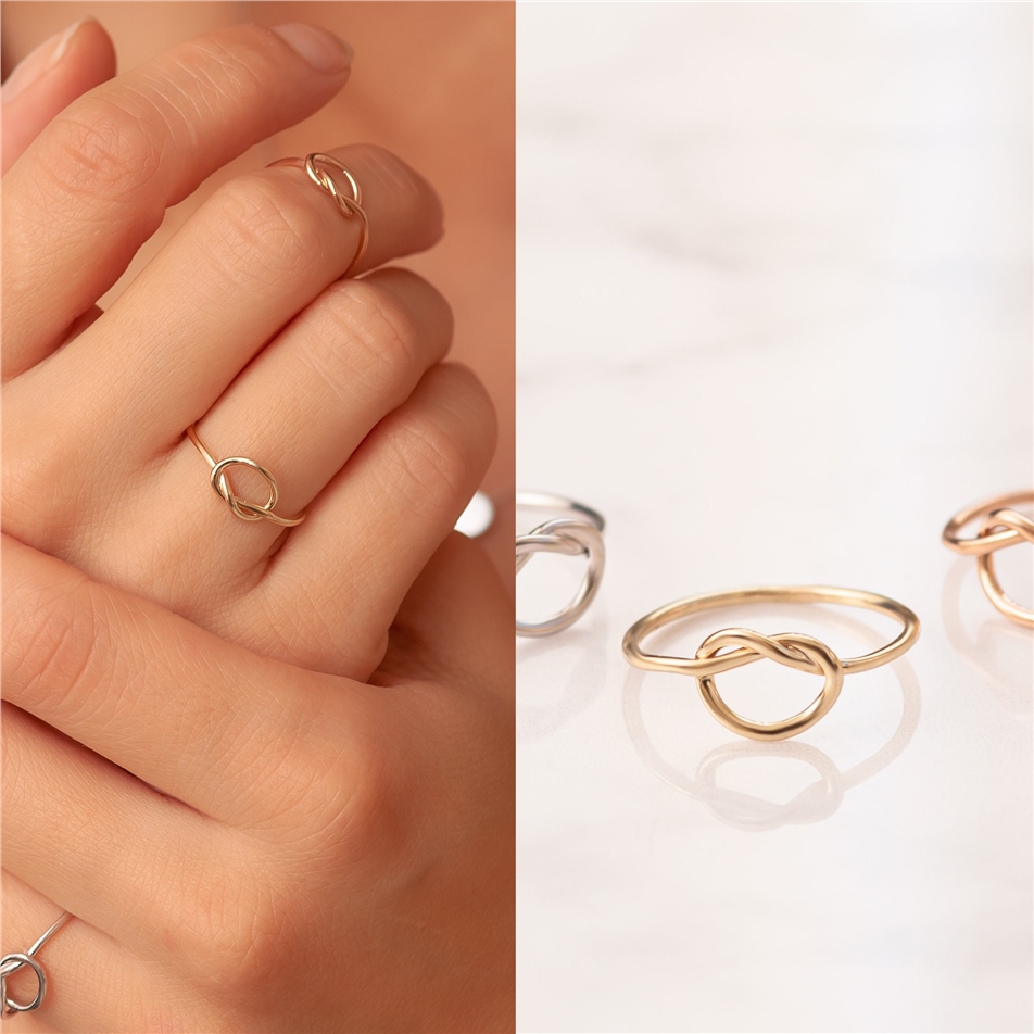 Solid Gold Knot Ring